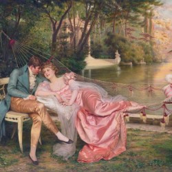 Flirtation in a park
